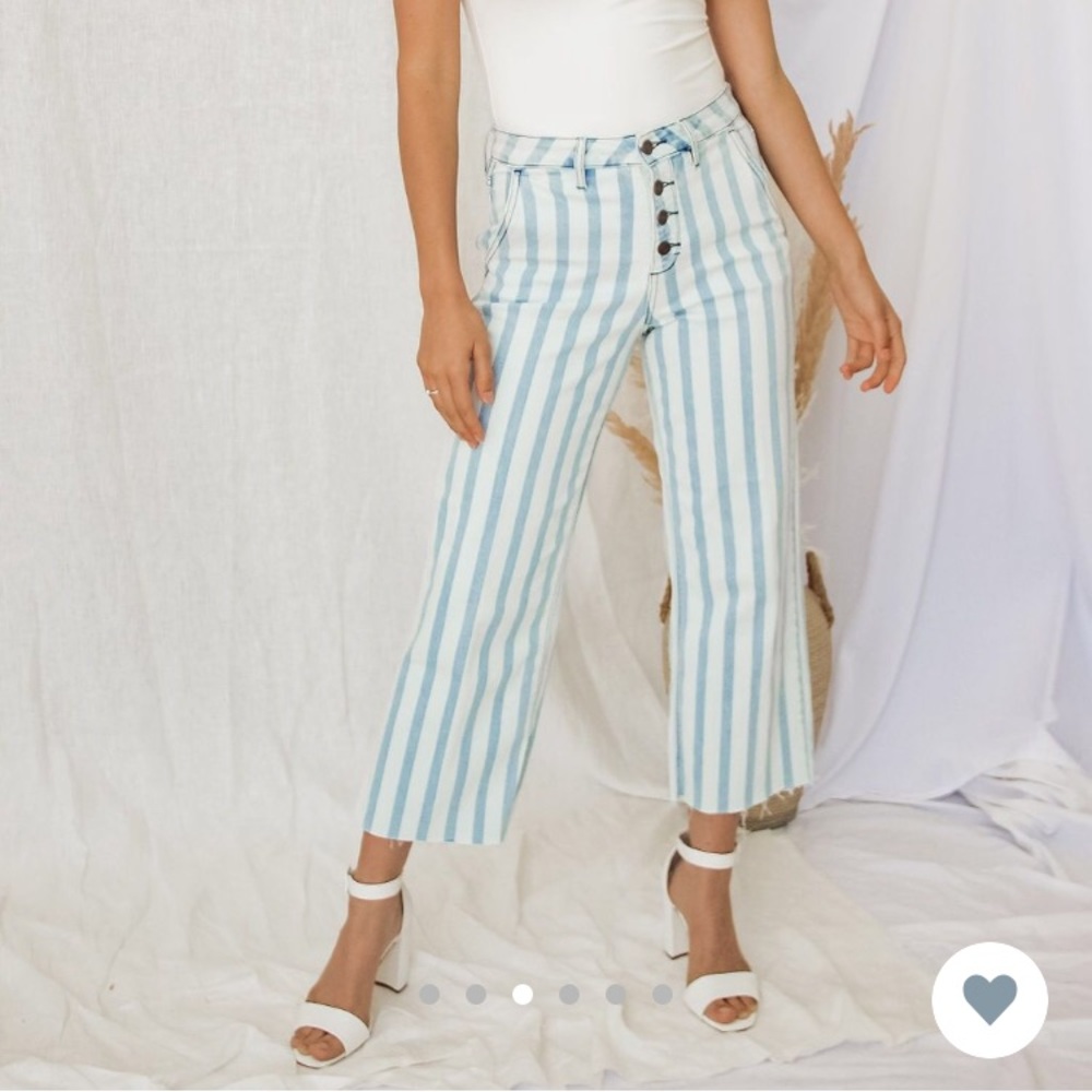 Malibu striped high-rise jeans - Picture 1 of 7